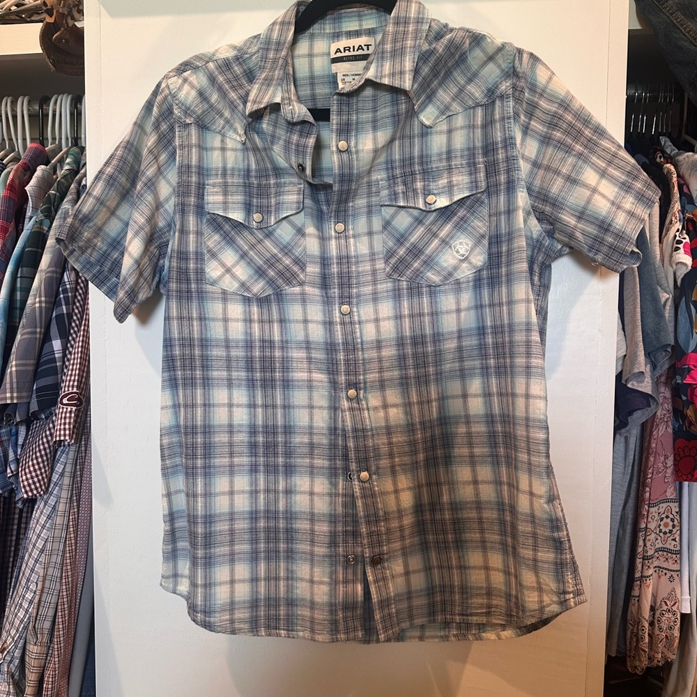 Ariat Retro Fit Blue Checkered Shirt